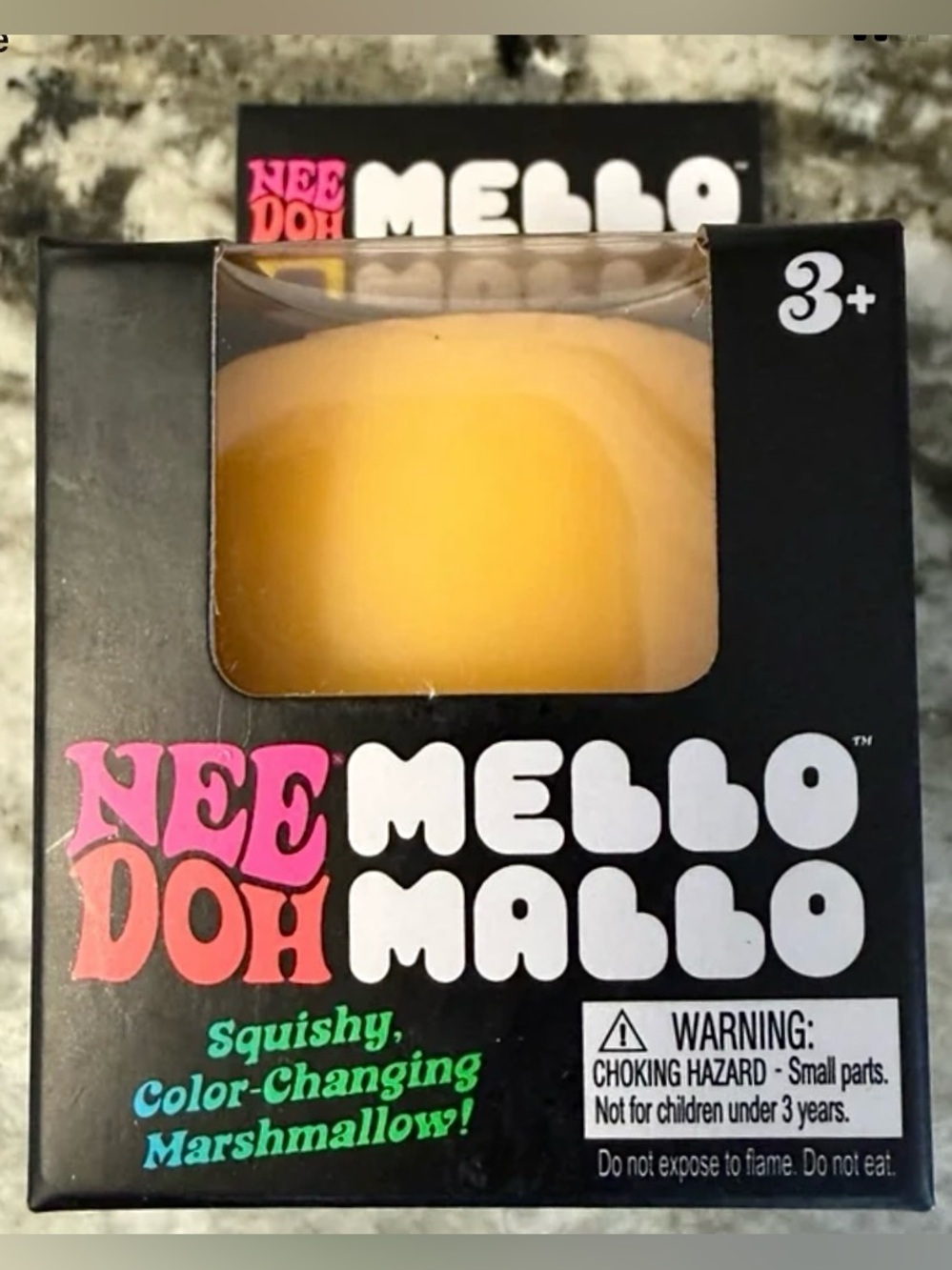 Rare! NeeDoh Mello Mallo YELLOW Squishy Authentic & NEW!